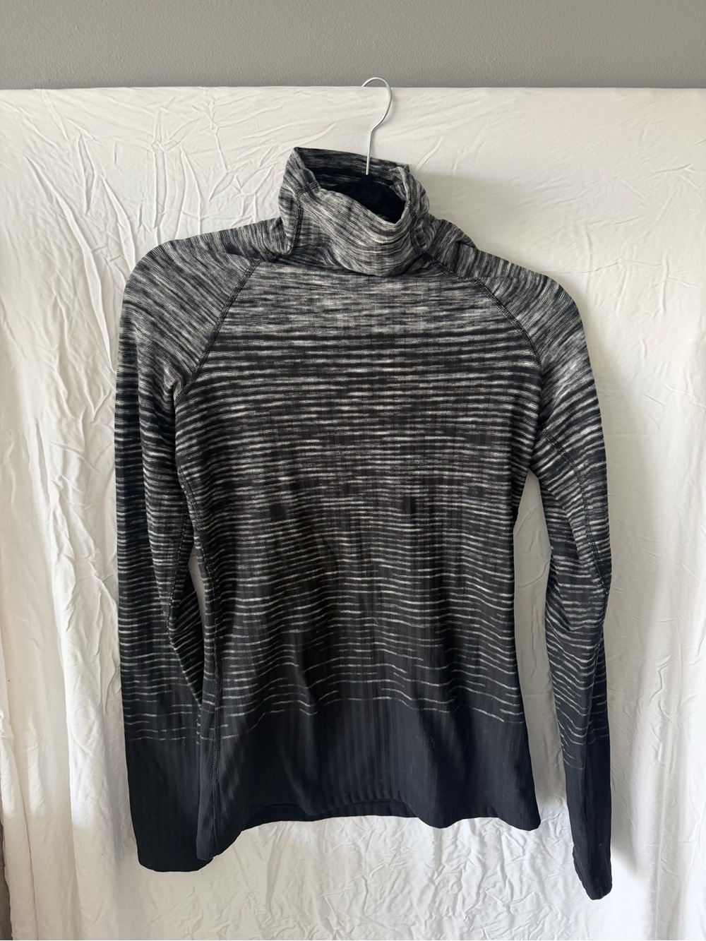 Nike Women's Black & Gray Ombre Turtleneck Sweater